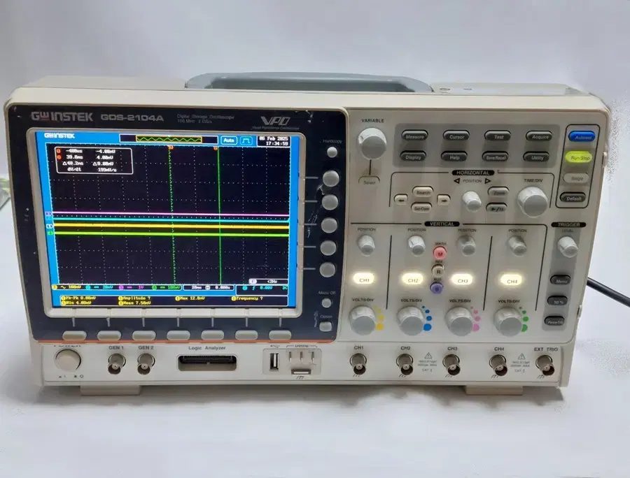 GwINSTEK GDS-2104A 디지털 오실로스코프 100MHz